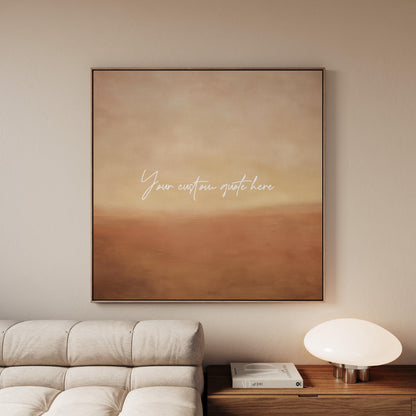 Quote Canvas Wall Art: Neutral Personalized Print (Framed or Unframed)
