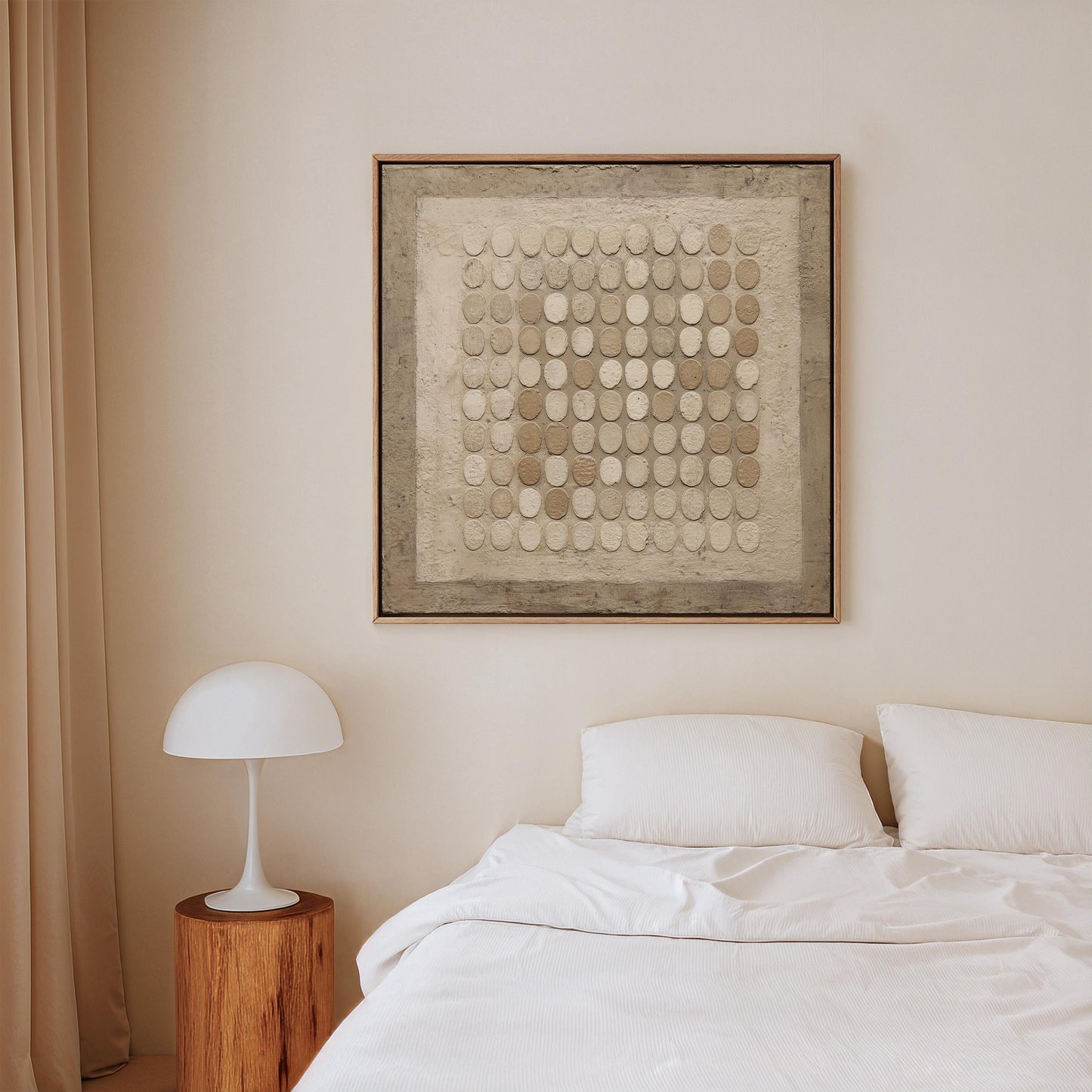 Neutral Geometric Canvas Art