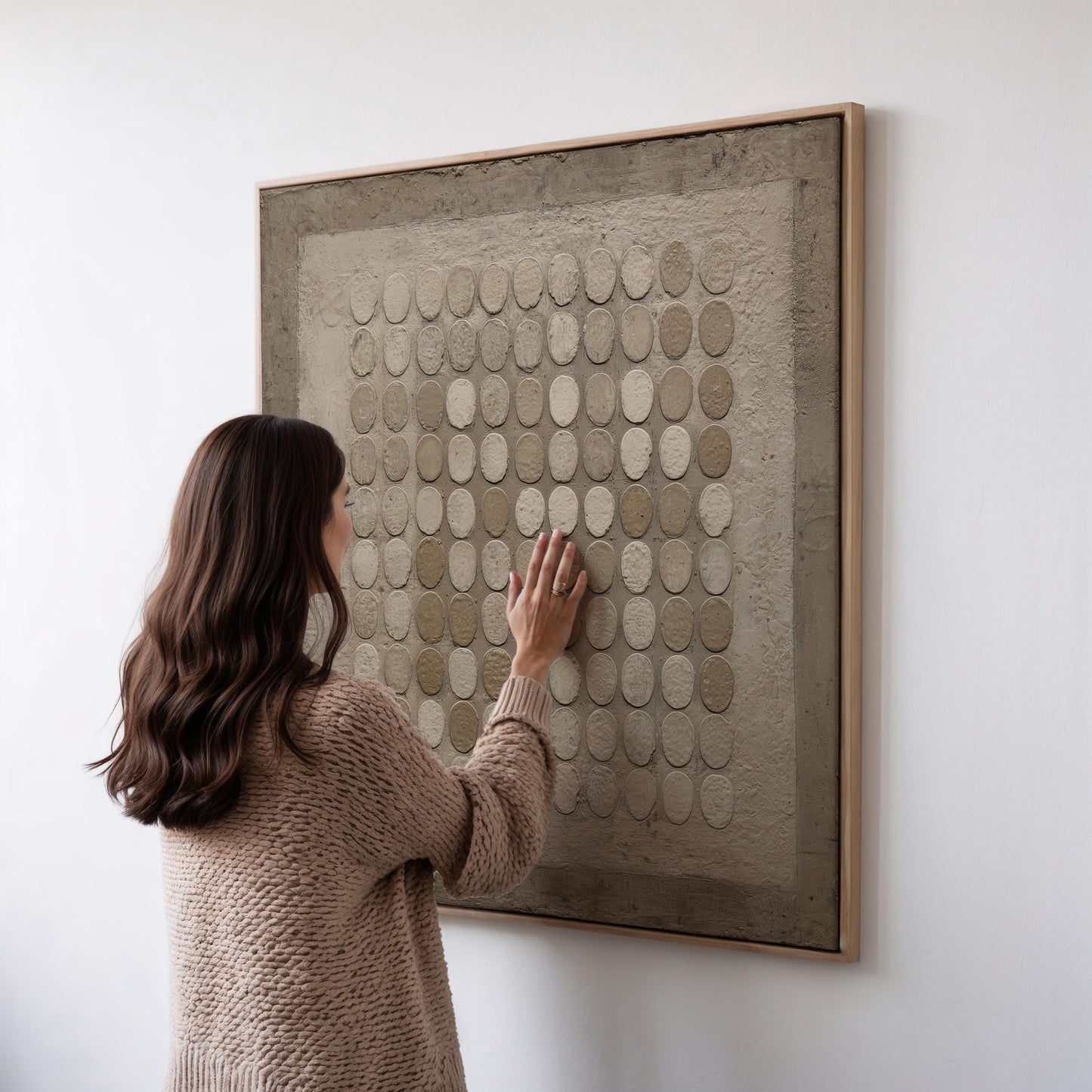Neutral Geometric Canvas Art