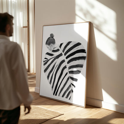 Minimalist Wall Art Black and White Abstract Woman Canvas Print Modern Artwork for Bedroom Living Room or Office