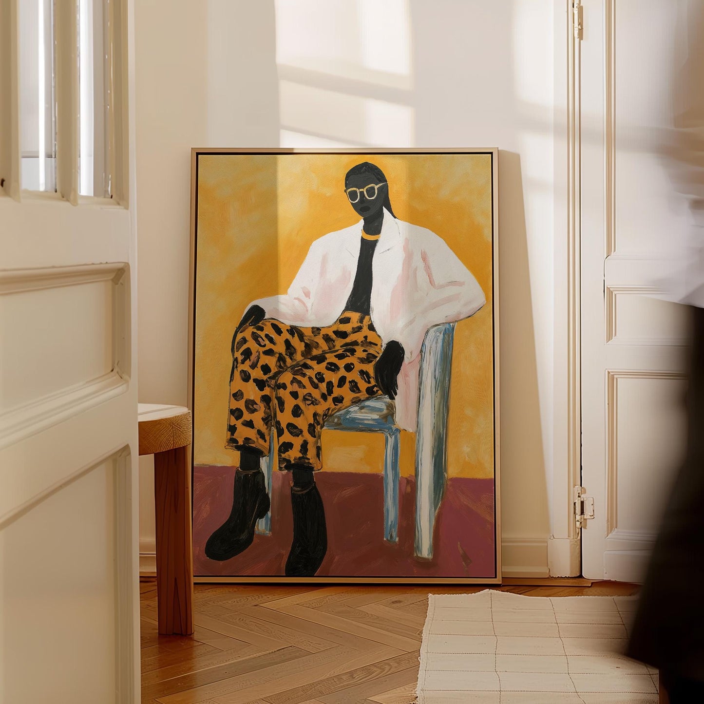 Woman Fashion Canvas Print: Minimalist Living Room Art (Framed or Unframed)