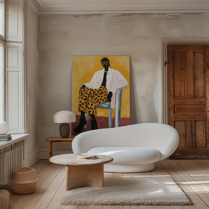 Woman Fashion Canvas Print: Minimalist Living Room Art (Framed or Unframed)