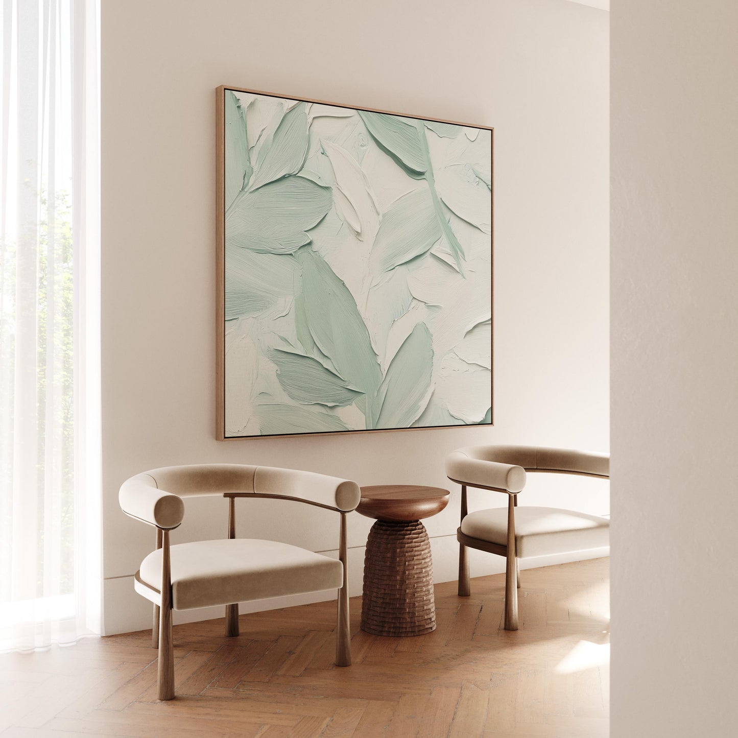 Sage Green Botanical Canvas Art