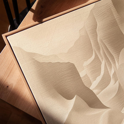 Beige Abstract Canyon Canvas Print Modern Neutral Wall Art for Living Room or Bedroom Decor