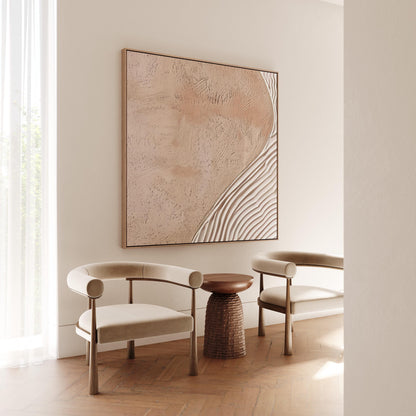 Minimalist Japandi Canvas Wall Art - Beige