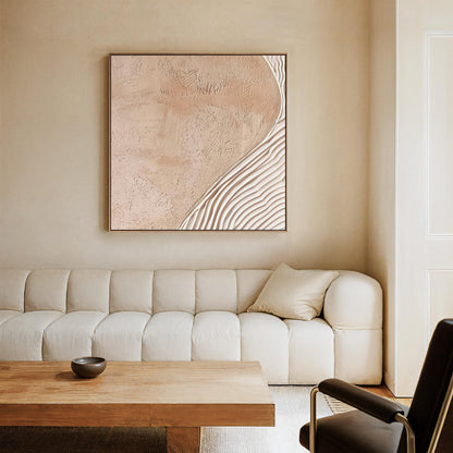 Minimalist Japandi Canvas Wall Art - Beige