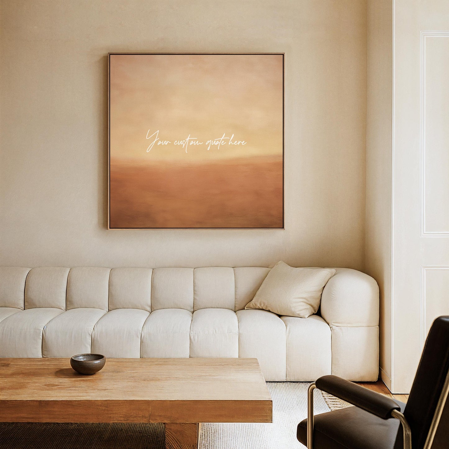 Quote Canvas Wall Art: Neutral Personalized Print (Framed or Unframed)