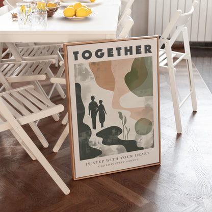 Couple Canvas Wall Art: Romantic Minimalist Prints (Set of 3