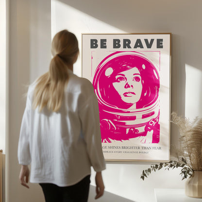 Motivational Canvas Wall Art: Believe Dream Big Be Brave