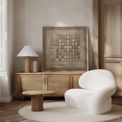 Neutral Geometric Canvas Art