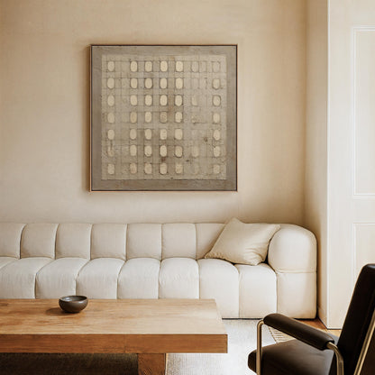 Canvas Wall Art: Minimalist Geometric Design - Neutral  Pattern