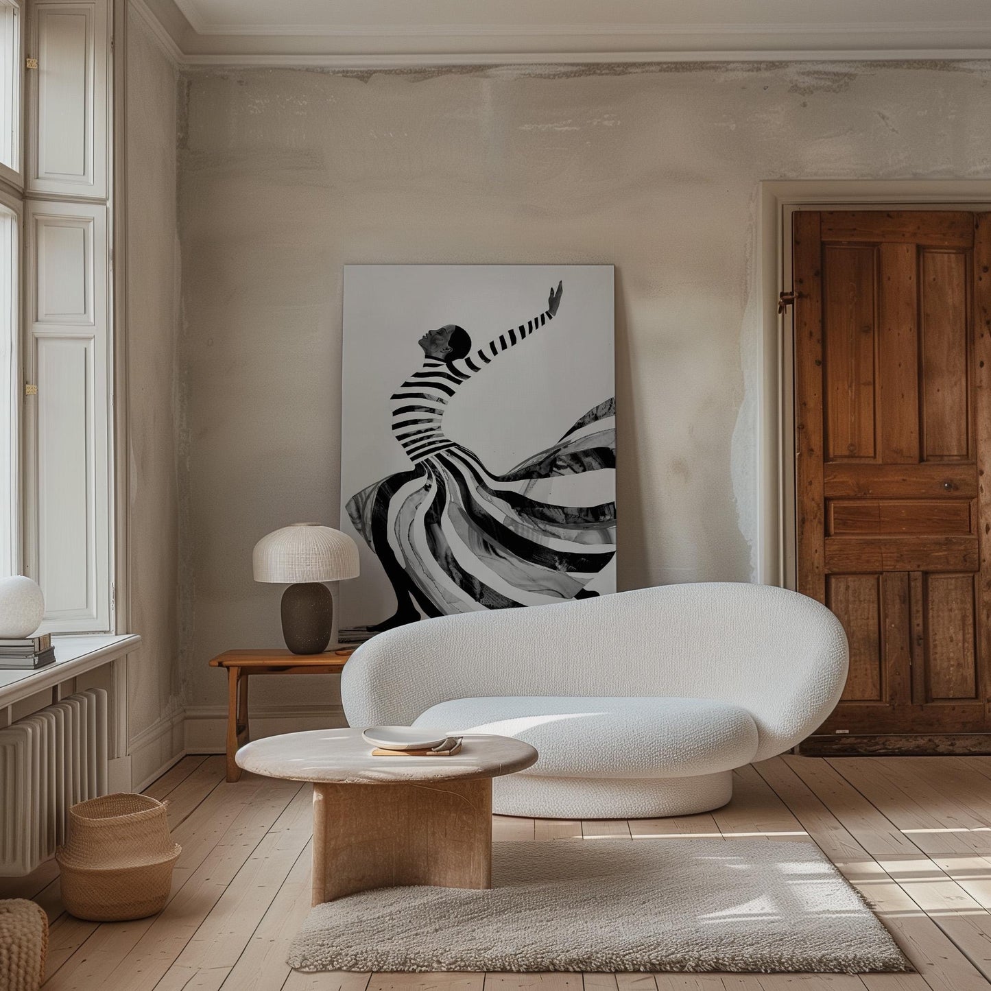 Black and White Dance Canvas Prints - Abstract Figurative Art Set