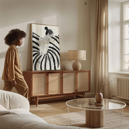 Black and White Dance Canvas Prints - Abstract Figurative Art Set