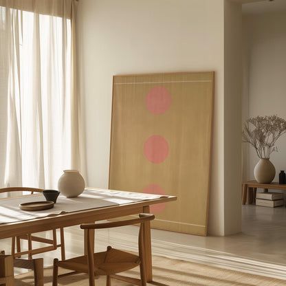 Pink Minimalist Circle Canvas