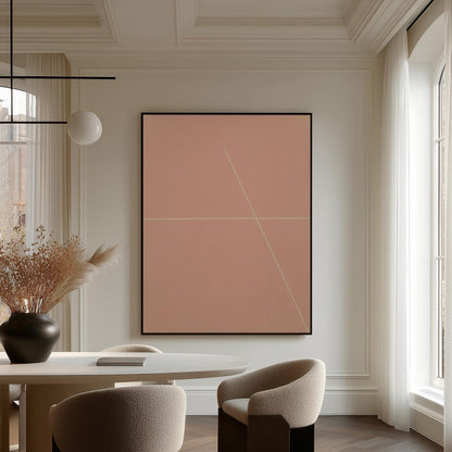 Pink Minimalist Geometric Canvas Art