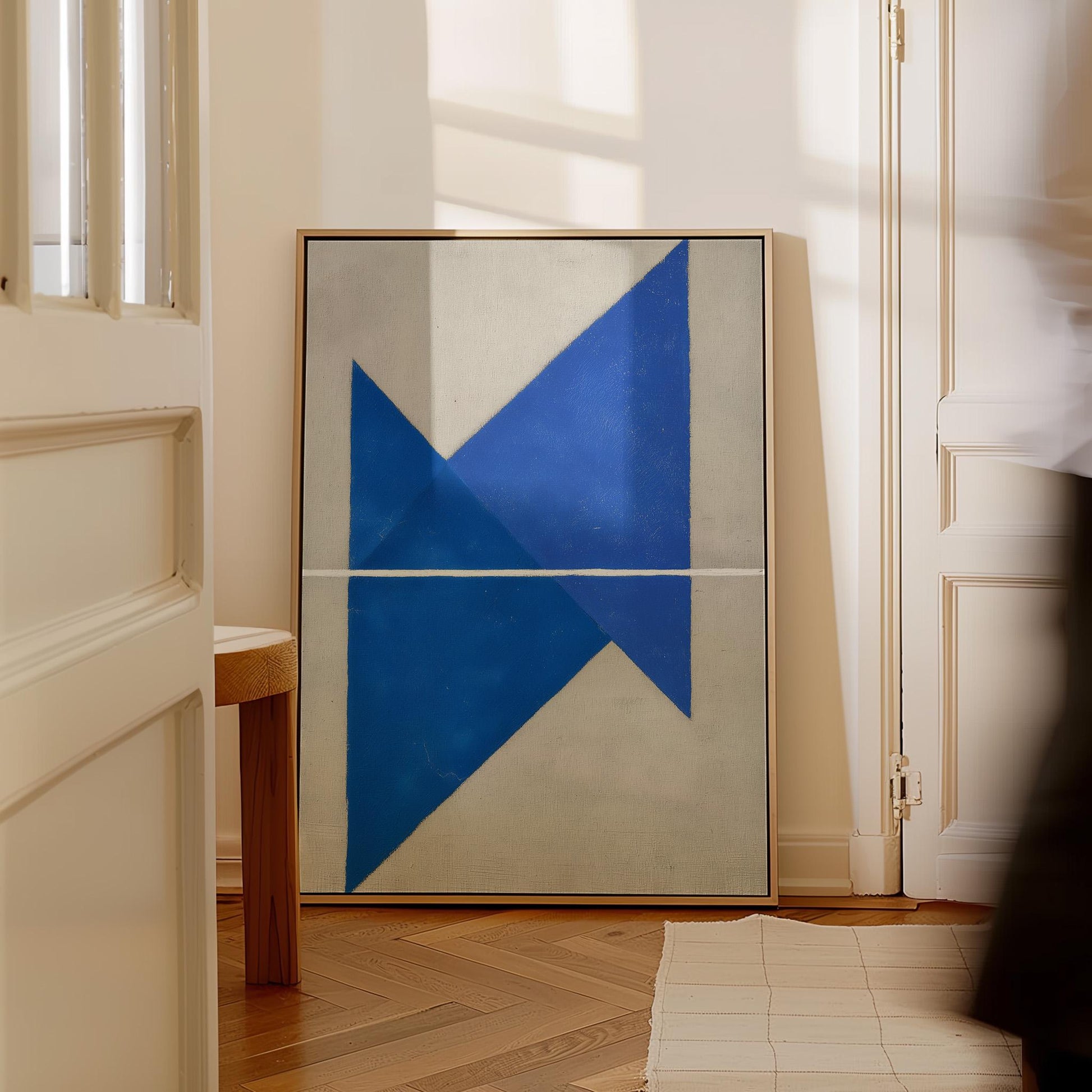 Blue Geometric Modern Canvas Art