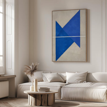 Blue Geometric Modern Canvas Art