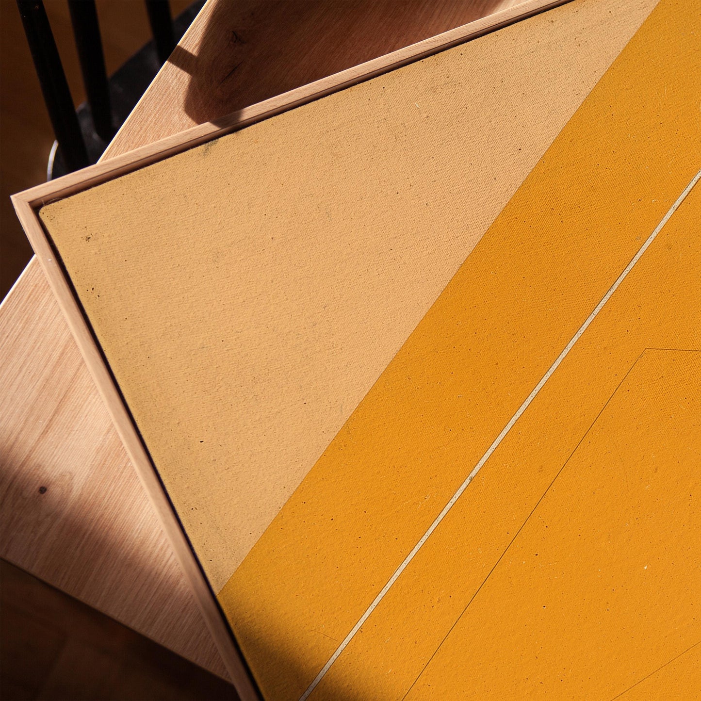 Yellow Minimalist Geometric Canvas Art
