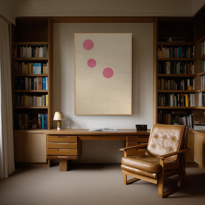 Pink Circle Minimalist Canvas Art