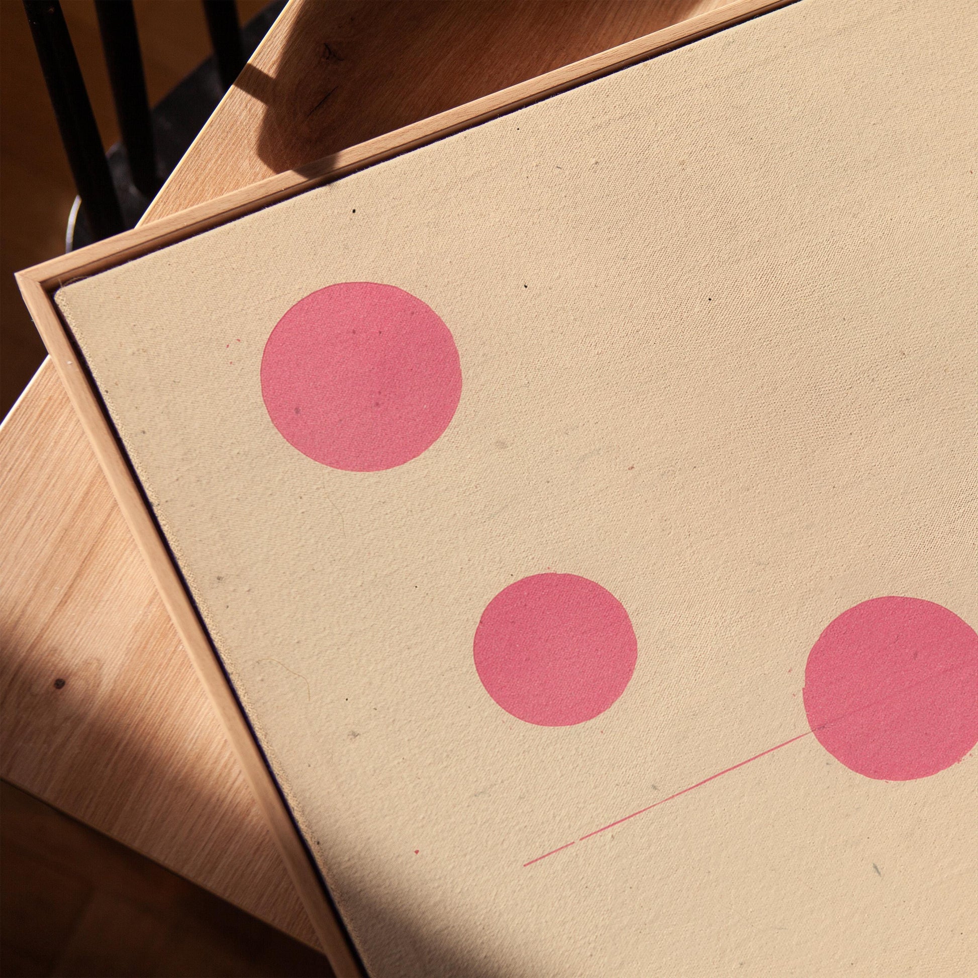 Pink Circle Minimalist Canvas Art