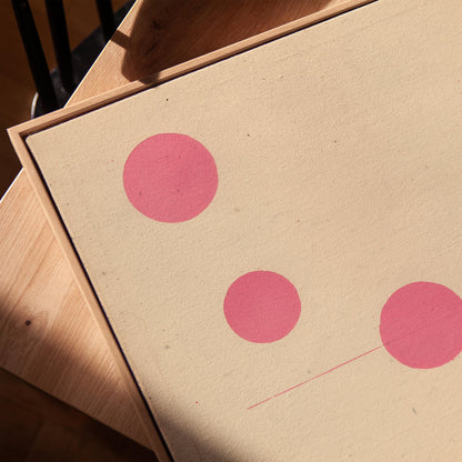 Pink Circle Minimalist Canvas Art