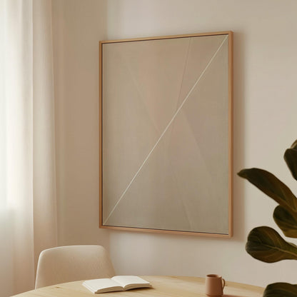 Neutral Minimal Line Art Canvas