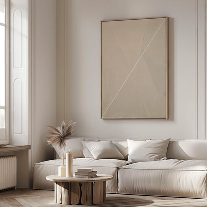 Neutral Minimal Line Art Canvas