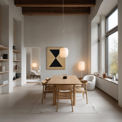 Black Geometric Hourglass Canvas