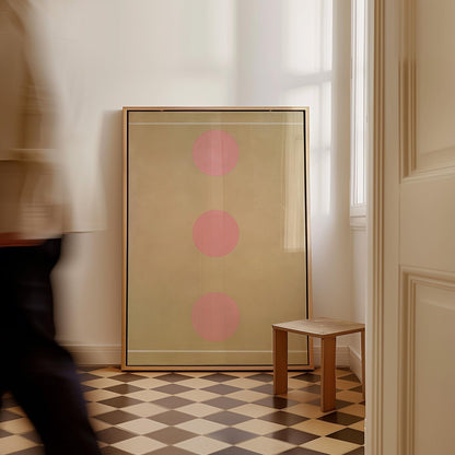 Pink Minimalist Circle Canvas