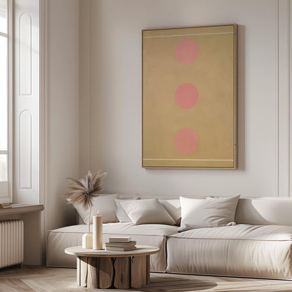 Pink Minimalist Circle Canvas