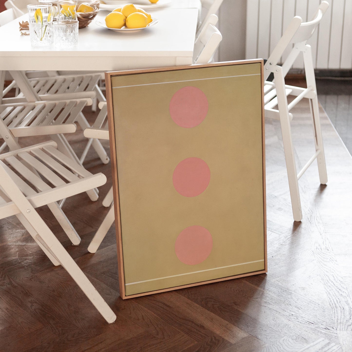 Pink Minimalist Circle Canvas