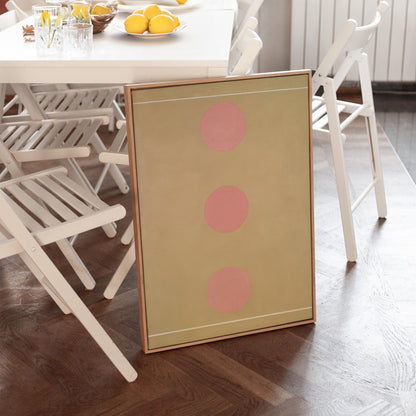 Pink Minimalist Circle Canvas