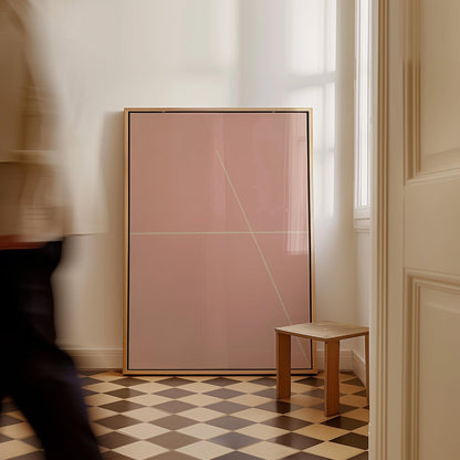 Pink Minimalist Geometric Canvas Art