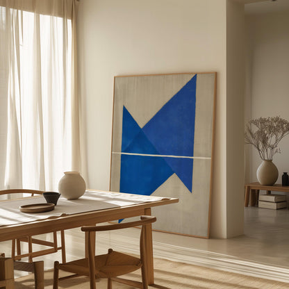 Blue Geometric Modern Canvas Art