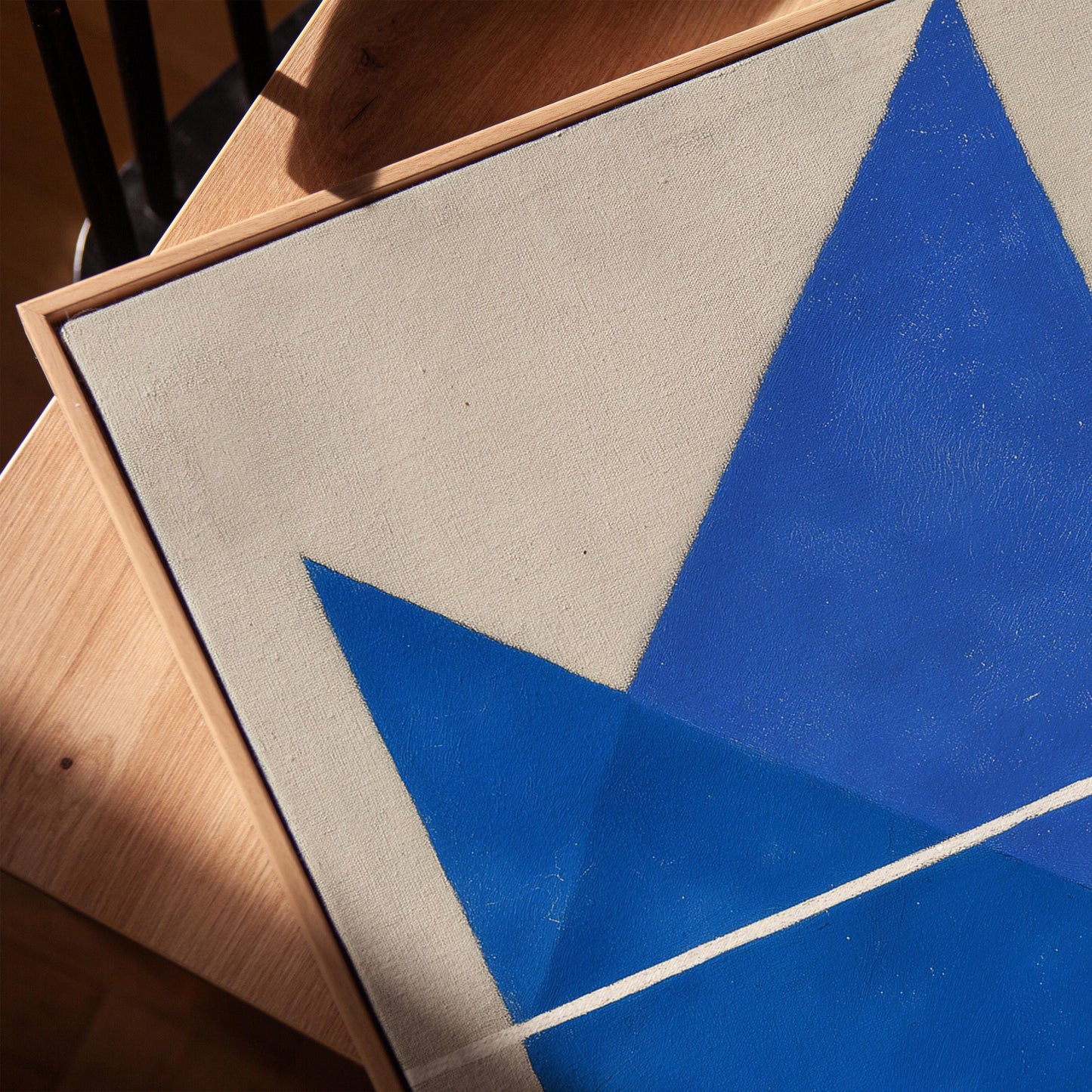 Blue Geometric Modern Canvas Art