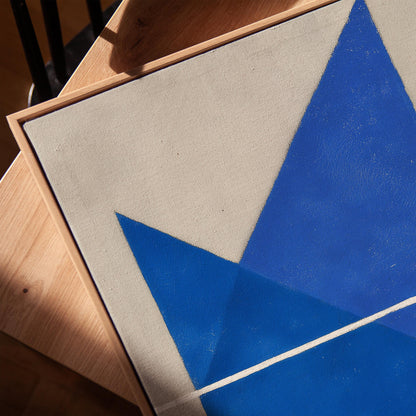 Blue Geometric Modern Canvas Art