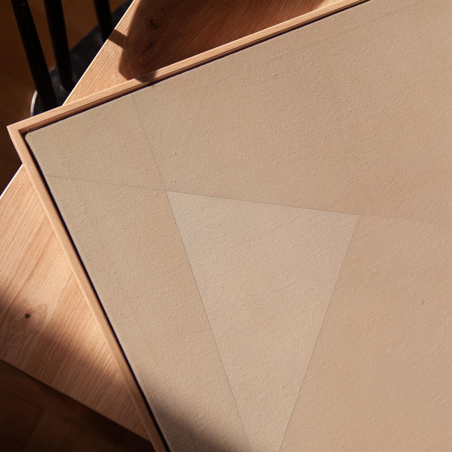 Minimal Beige Geometric Canvas Art