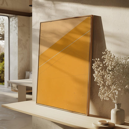 Yellow Minimalist Geometric Canvas Art