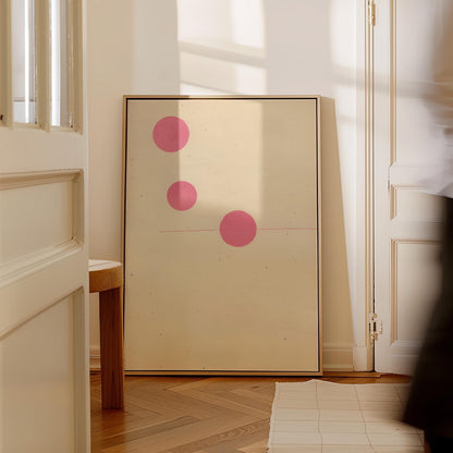 Pink Circle Minimalist Canvas Art