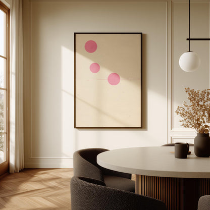 Pink Circle Minimalist Canvas Art