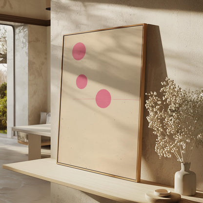 Pink Circle Minimalist Canvas Art