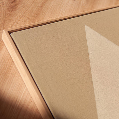 Soft Neutral Geometric Canvas Art