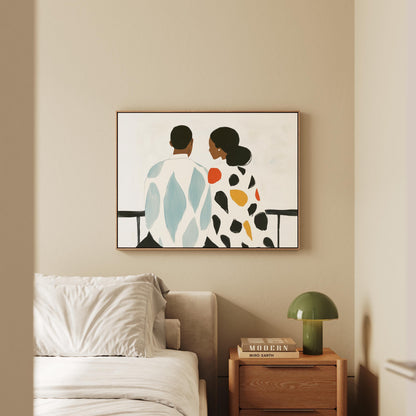 Abstract Couple Canvas Wall Art