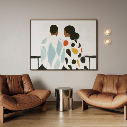 Abstract Couple Canvas Wall Art
