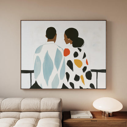Abstract Couple Canvas Wall Art