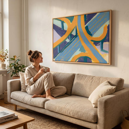 Abstract Brushstroke Canvas Wall Art