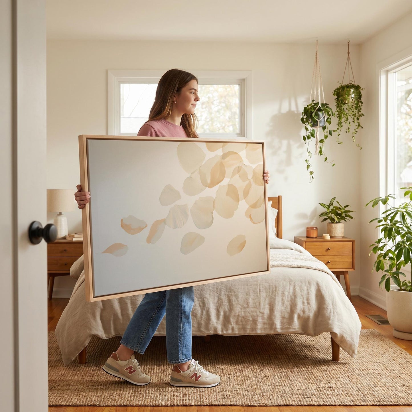 Floating Petals Canvas Wall Art