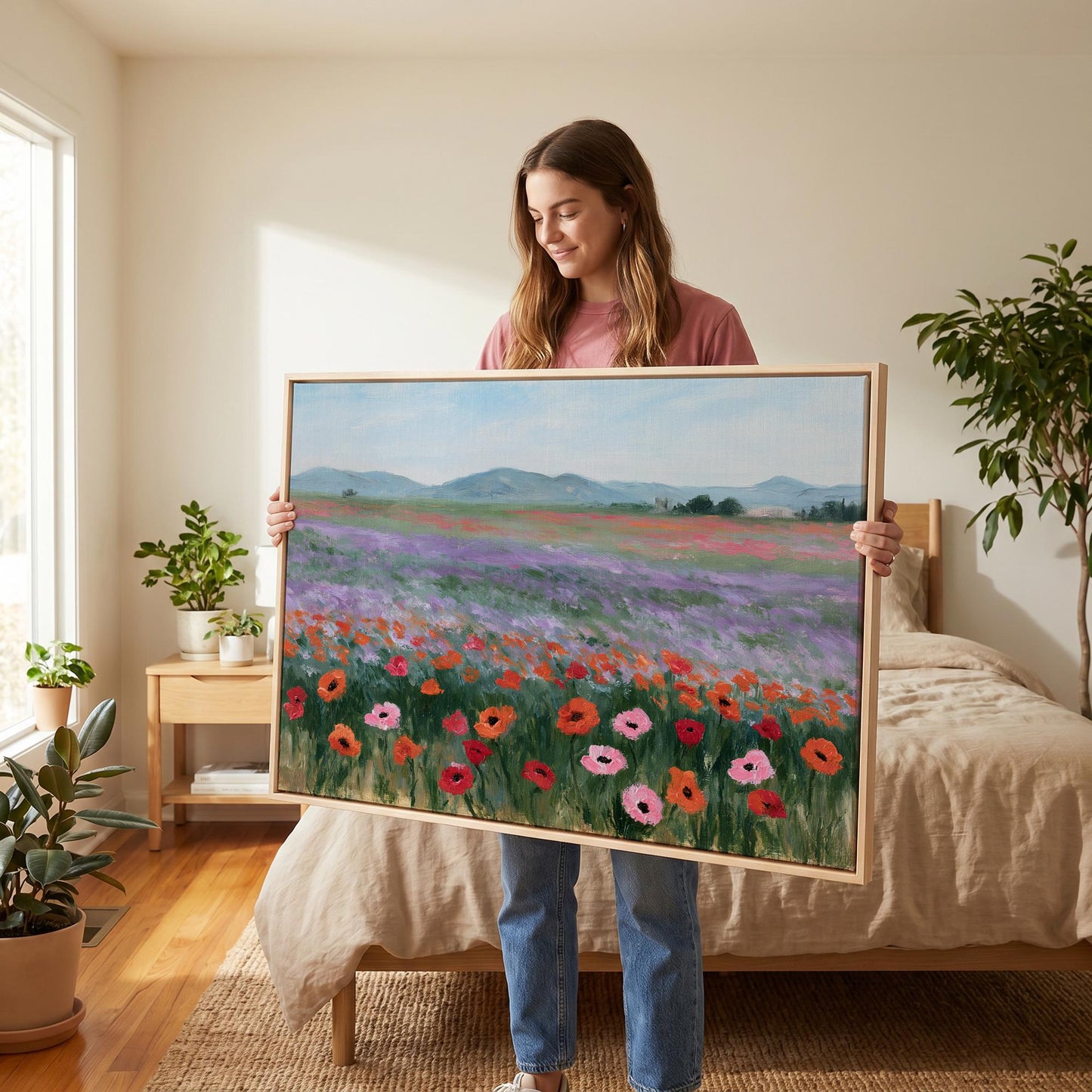 Poppy Field Canvas Wall Art