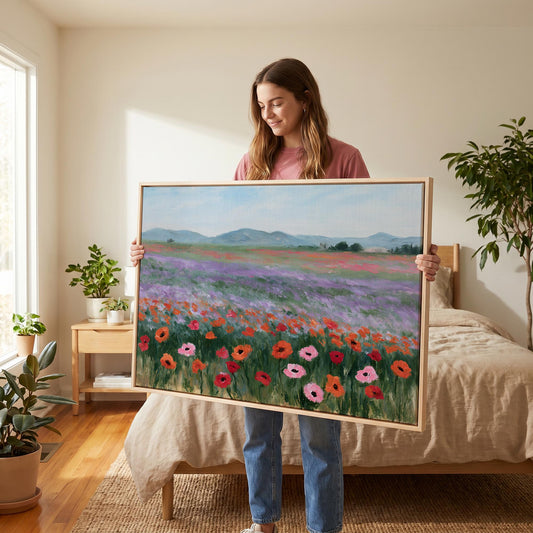 Poppy Field Canvas Wall Art