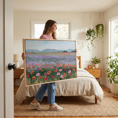 Poppy Field Canvas Wall Art